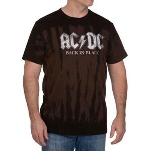 AC/DC Black Short Sleeve Tee Iconic Band Logo
